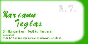 mariann teglas business card