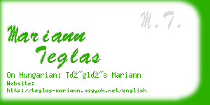 mariann teglas business card